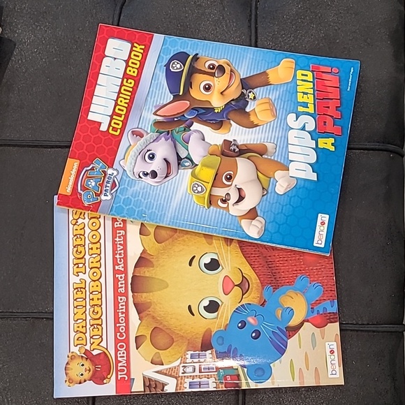 2 Coloring & Activity Books Paw Patrol Daniel Tiger - Picture 1 of 2